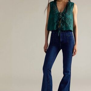We The Free Jayde Elegant Dark Blue Flare Jeans